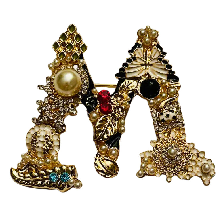Letter Statement Brooch