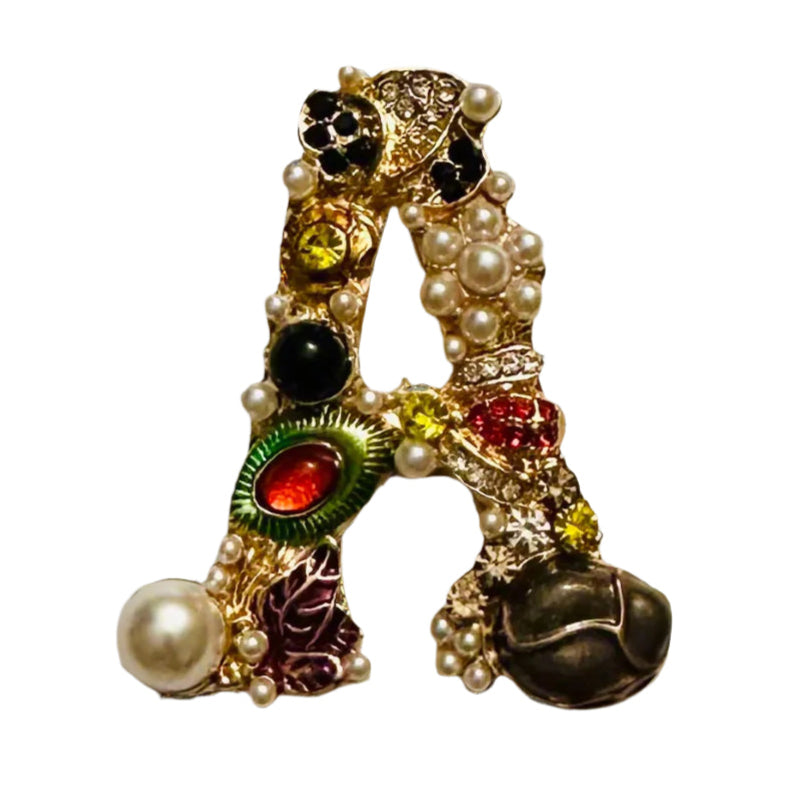 Letter Statement Brooch