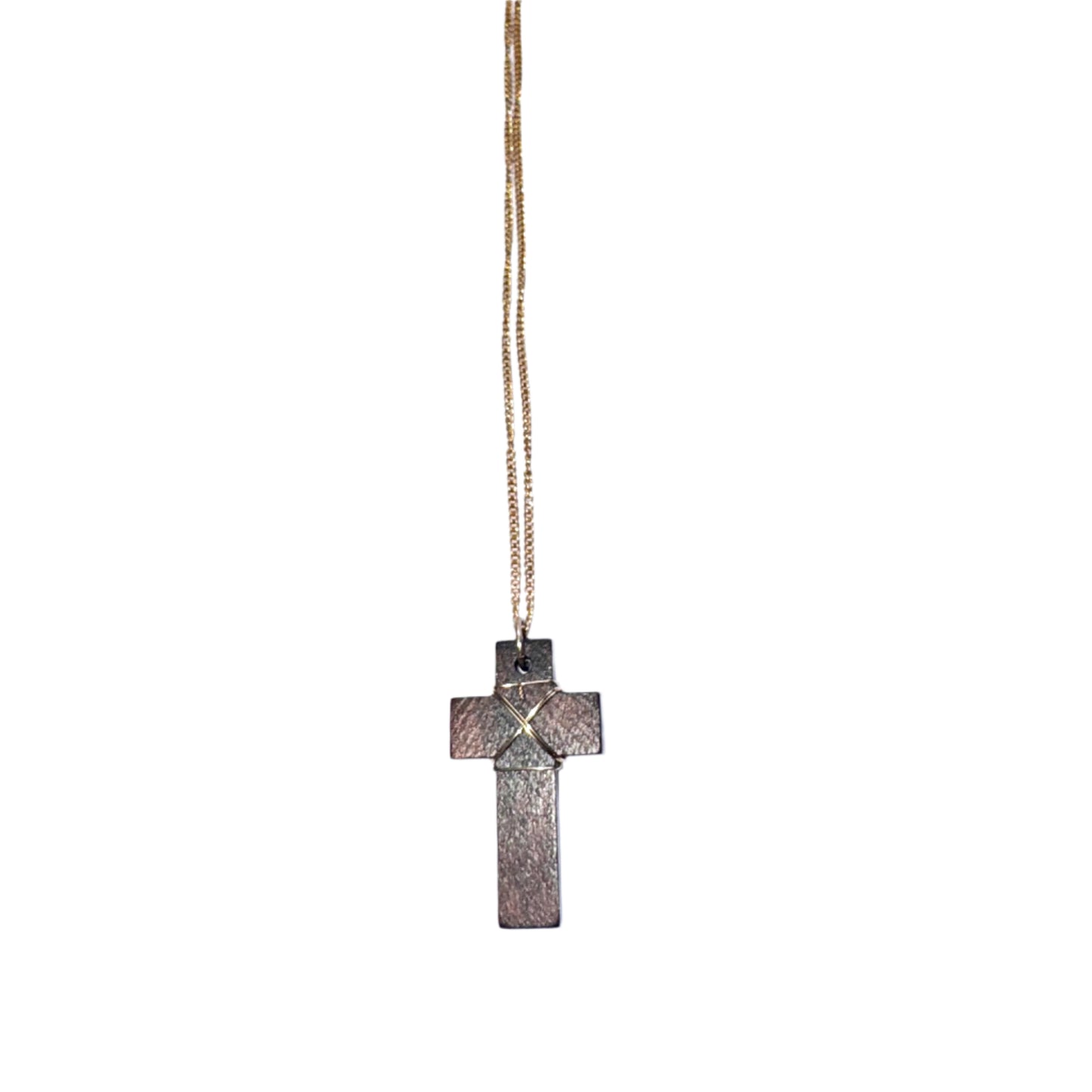 Wood Cross Pendant Necklace