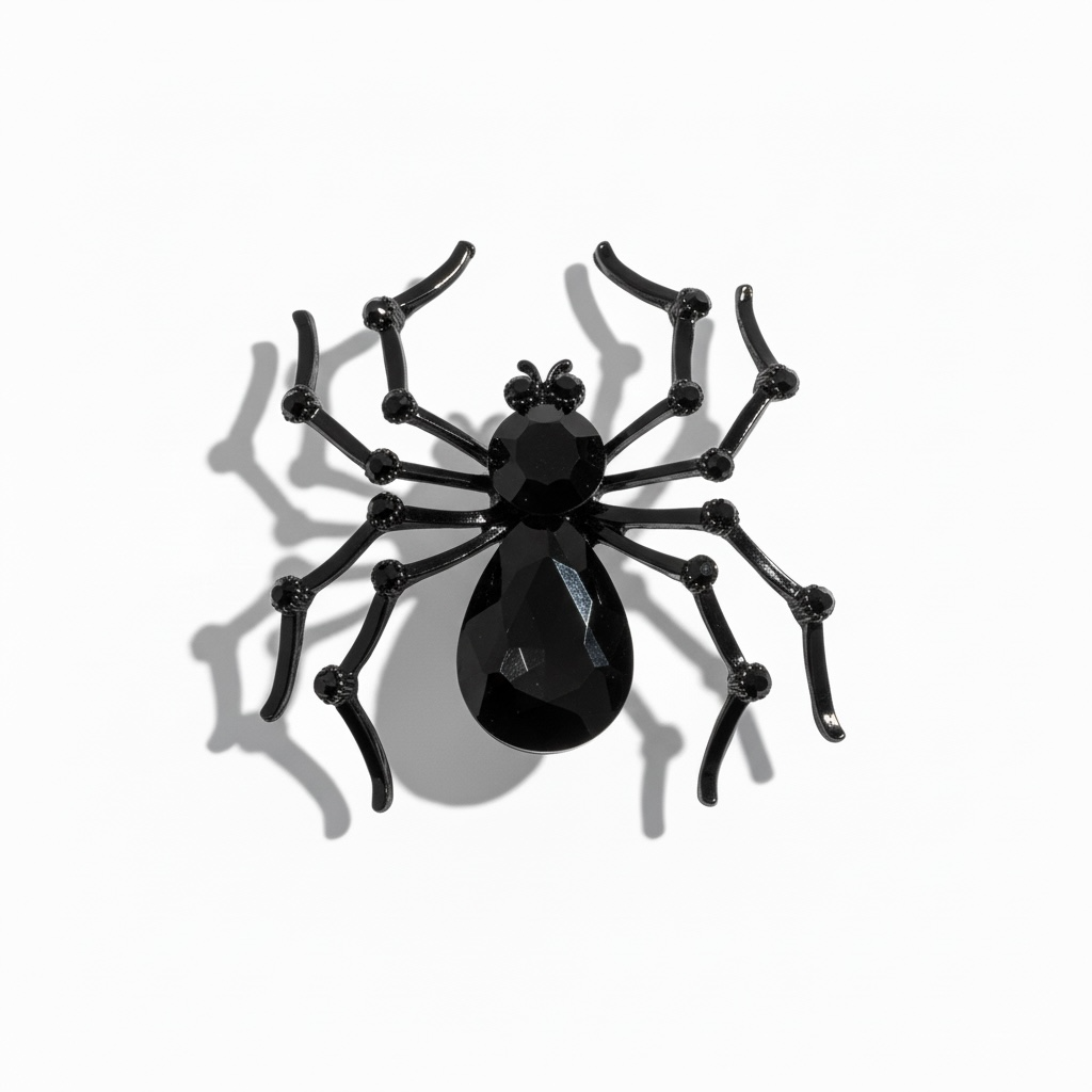 Black Spider Brooch