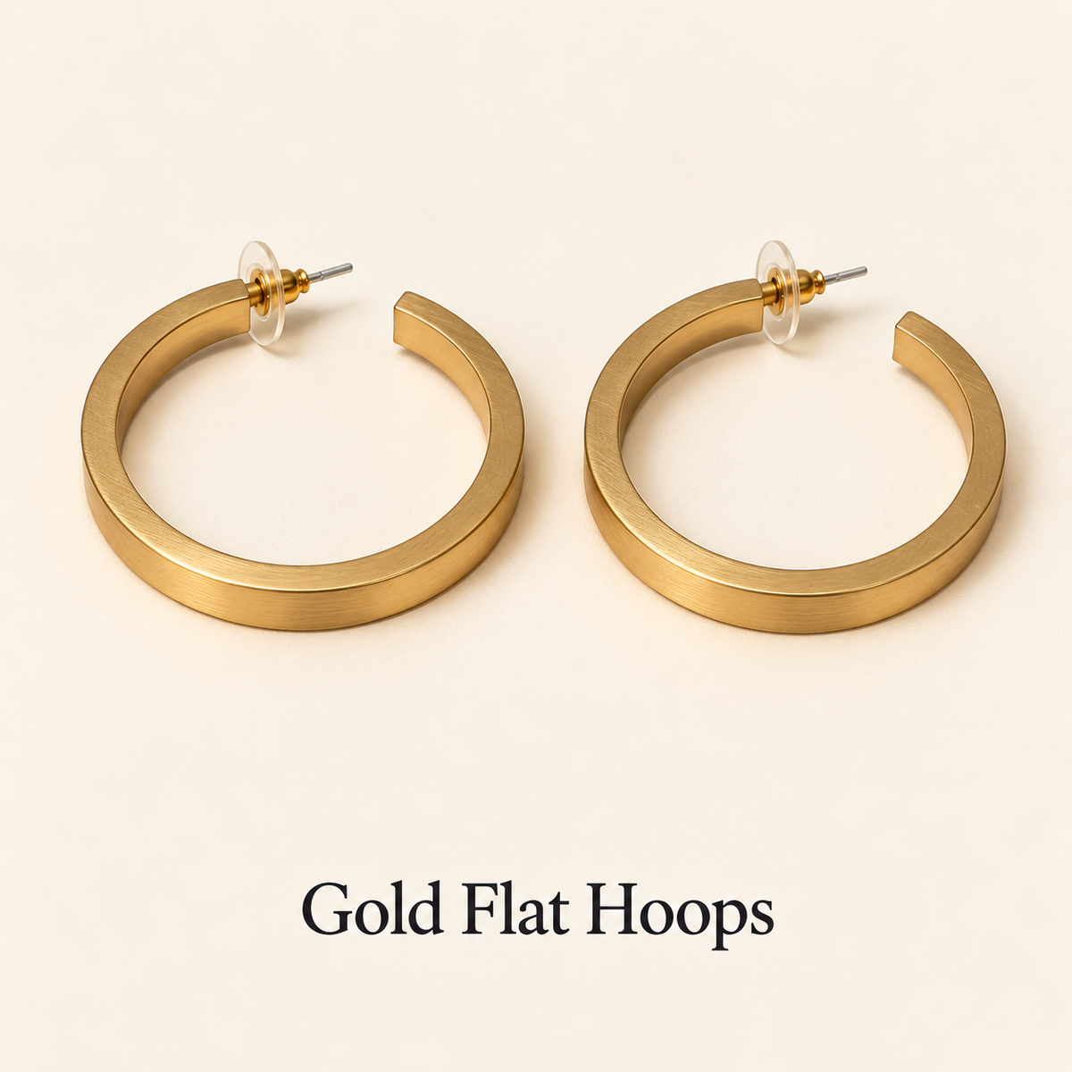 Gold Frosted Statement Hoops