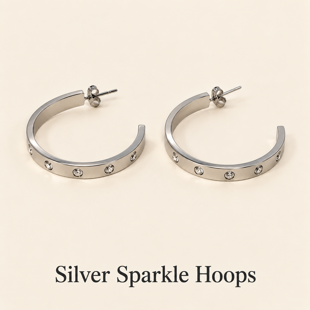 Silver Statement Hoops
