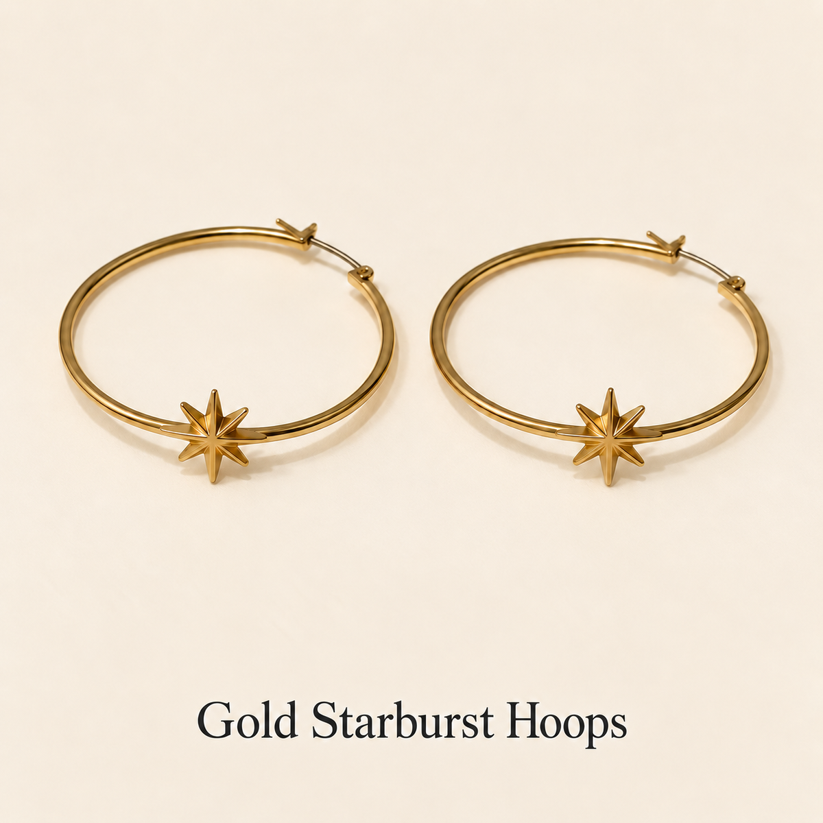 Gold Frosted Statement Hoops