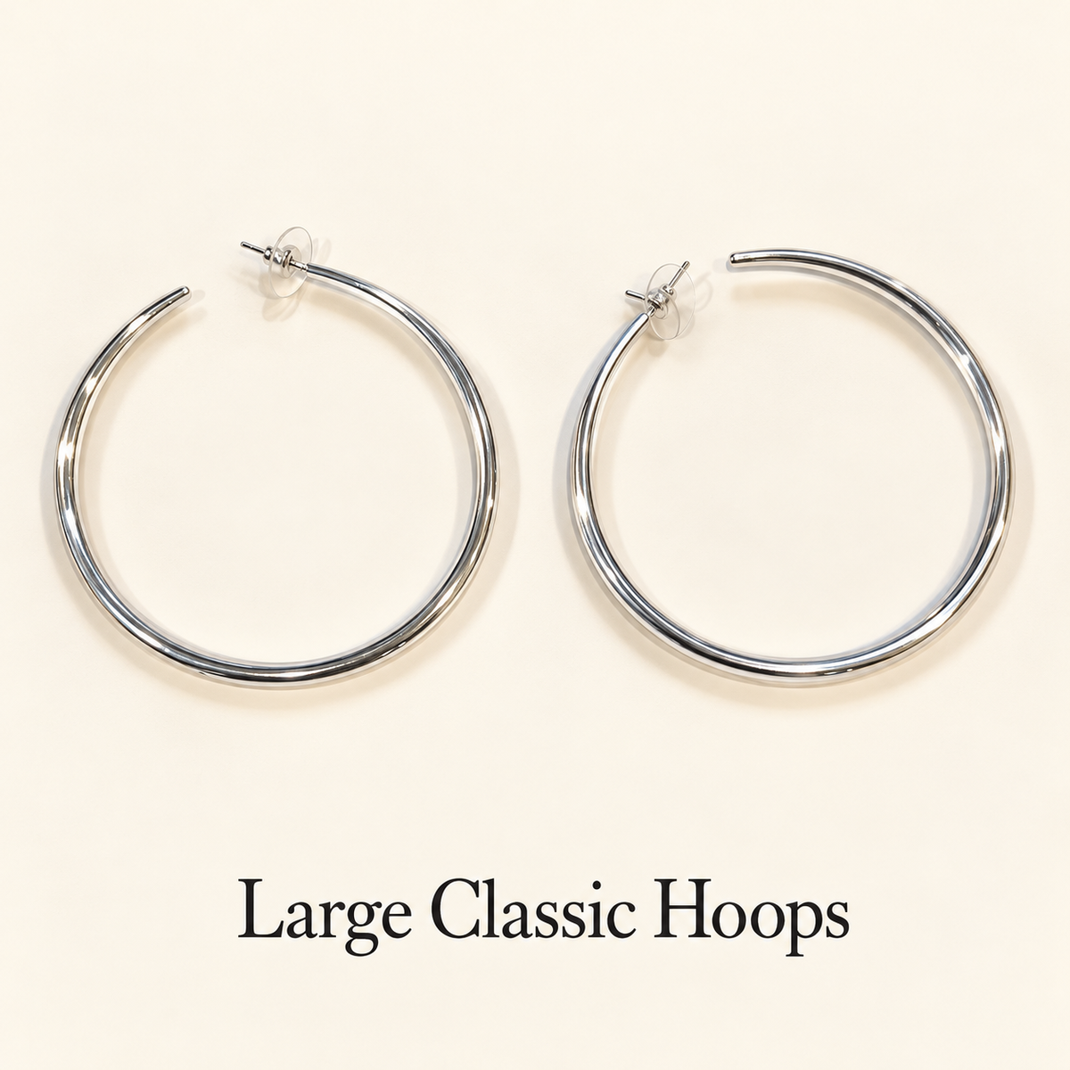 Silver Statement Hoops