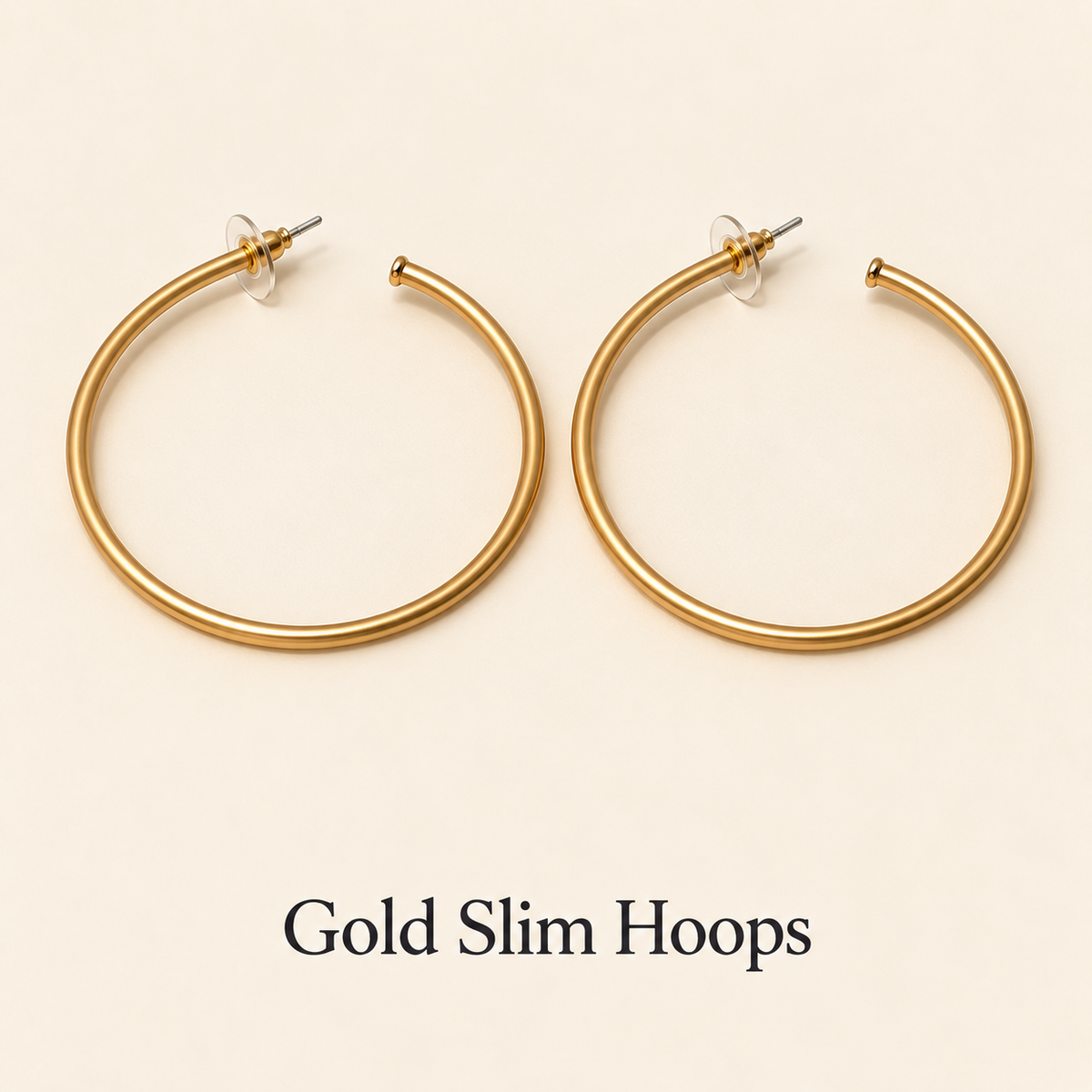 Gold Frosted Statement Hoops