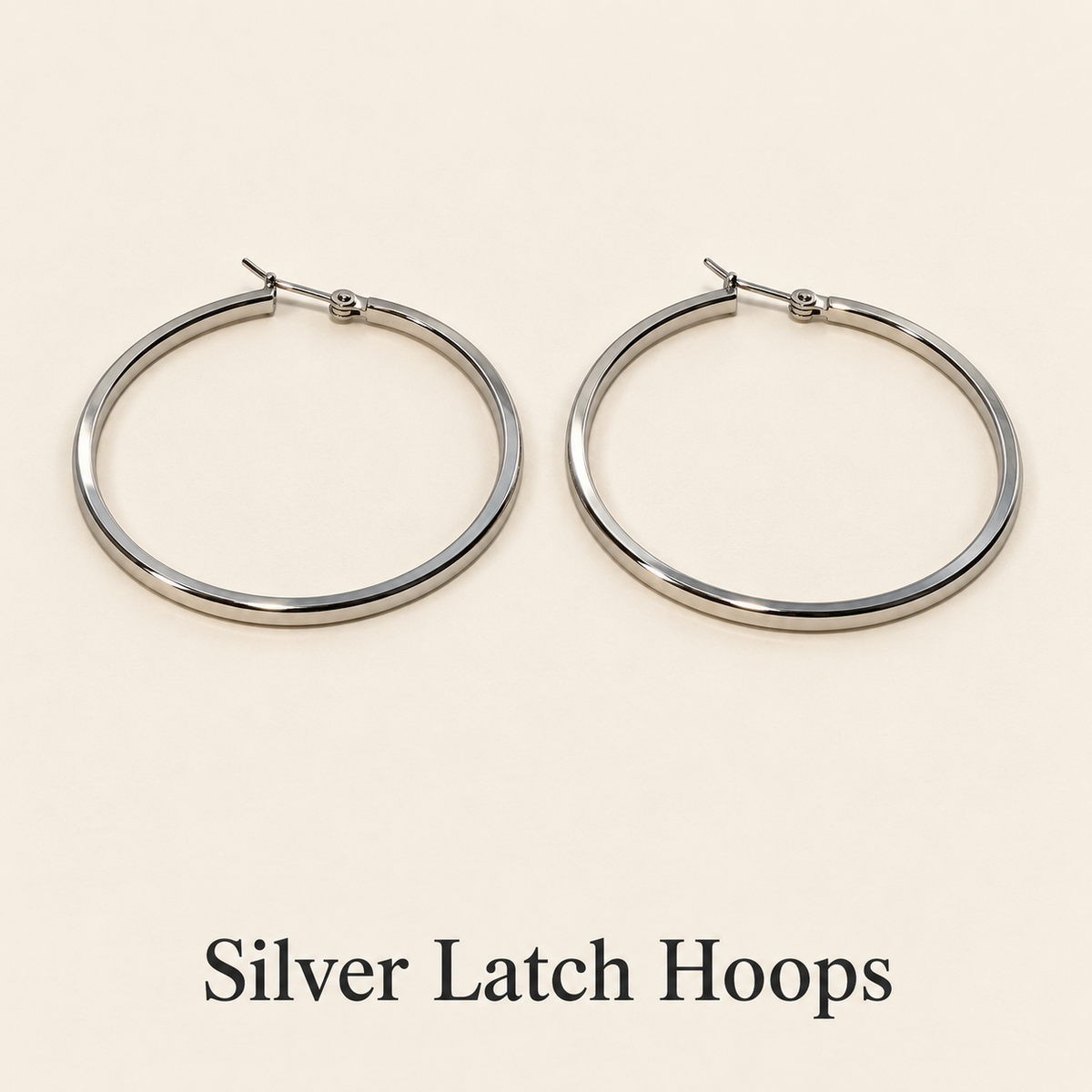 Silver Statement Hoops