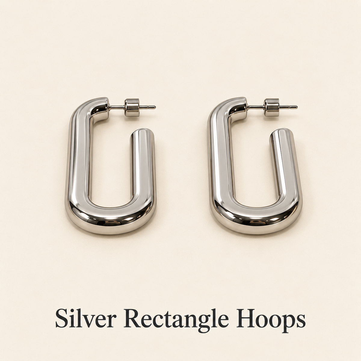 Silver Statement Hoops