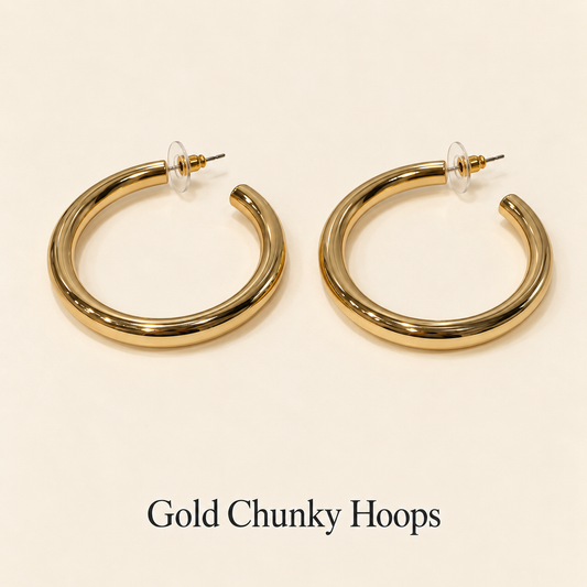 Gold Statement Hoops