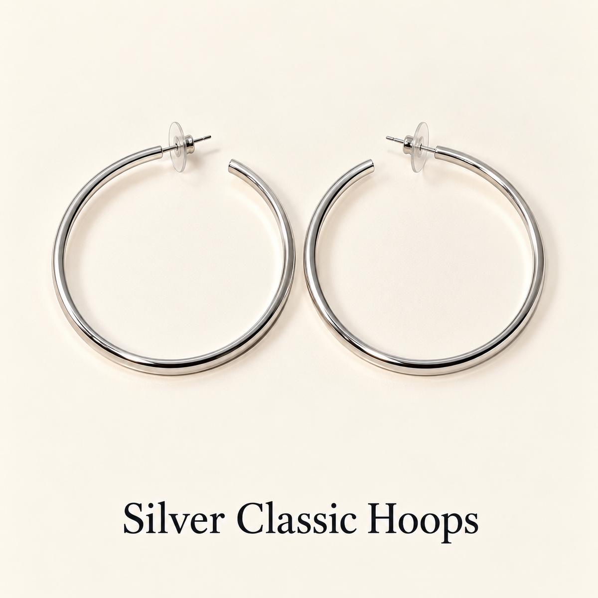 Silver Statement Hoops
