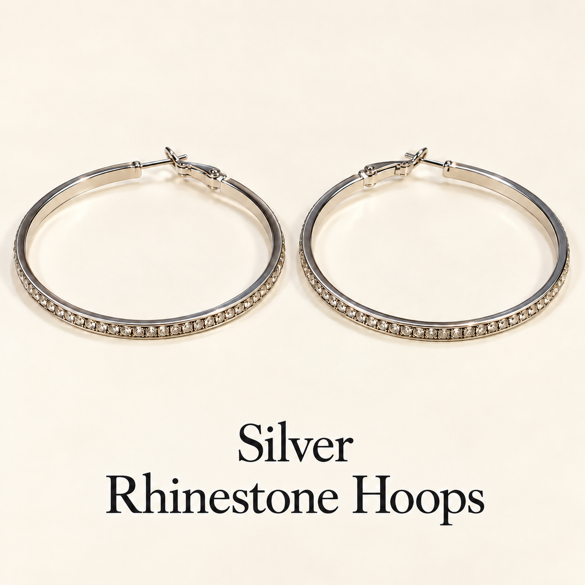 Silver Statement Hoops