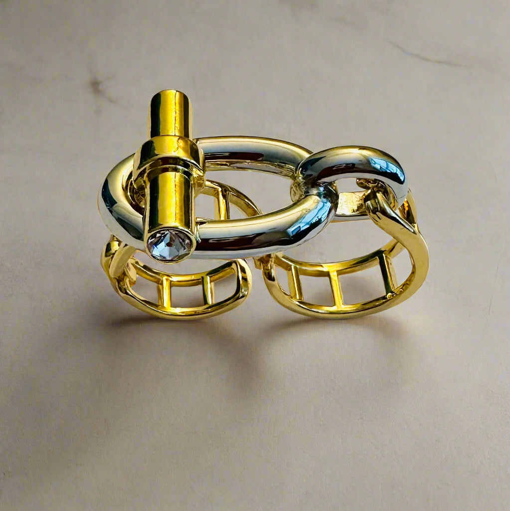 Two Tone Gold and Silver Rings