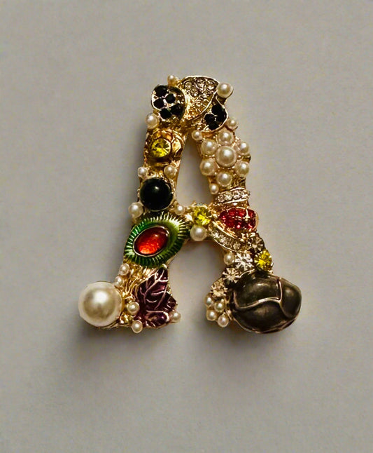 Letter Statement Brooch