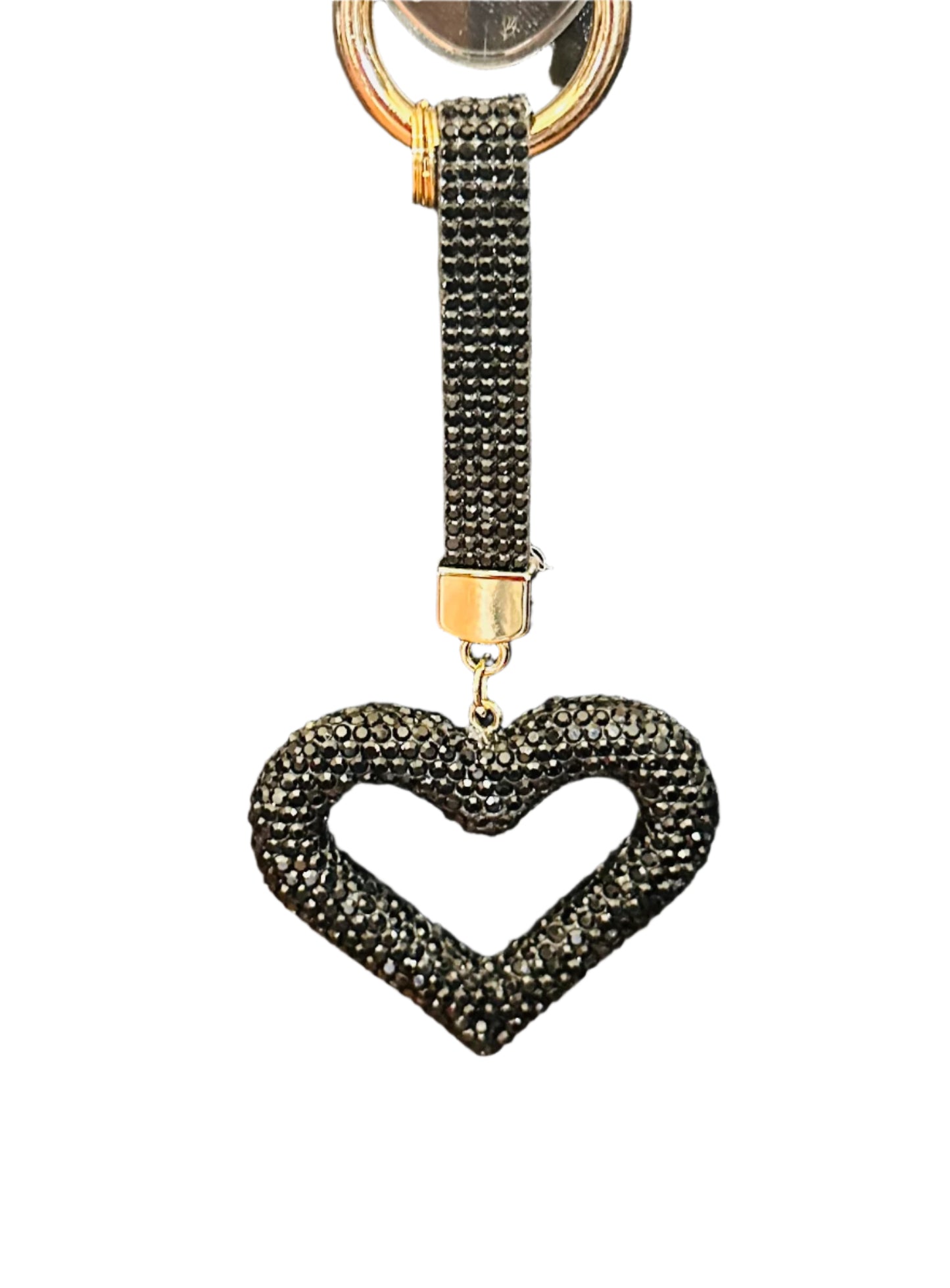 Rhinestone Heart Keychains