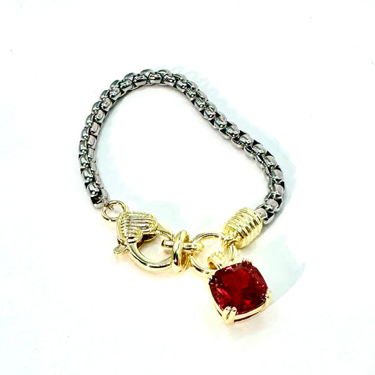 2 Tone Pendant Bracelet