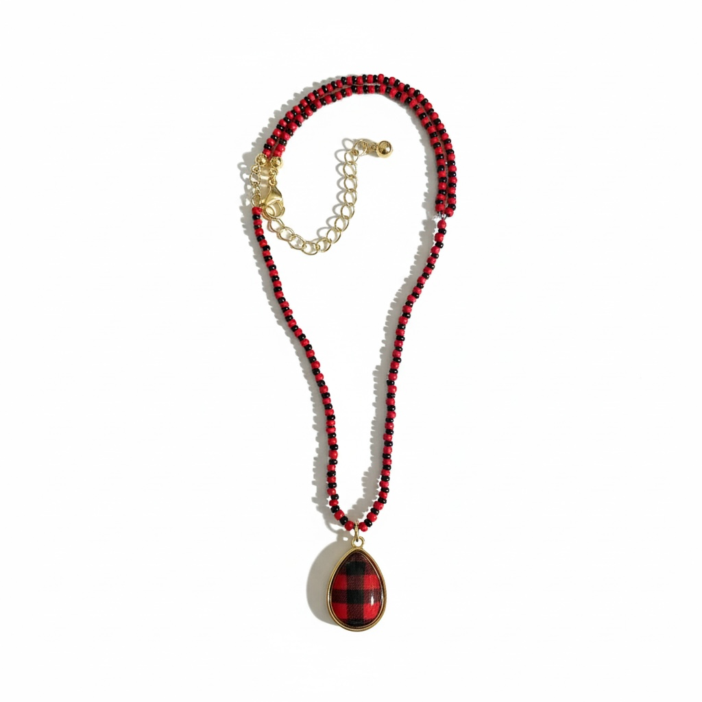 Buffalo Plaid Necklace