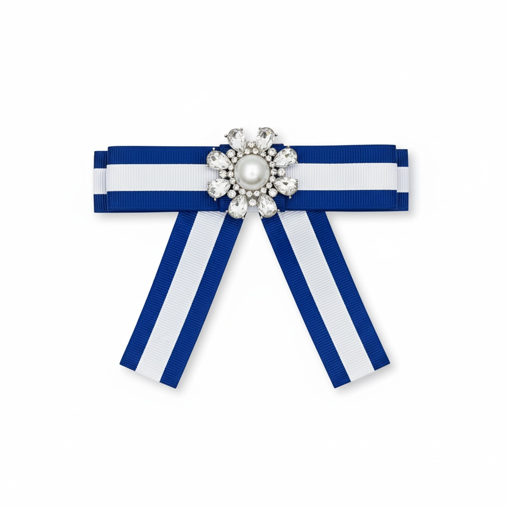 Ribbon Rhinestone Brooch