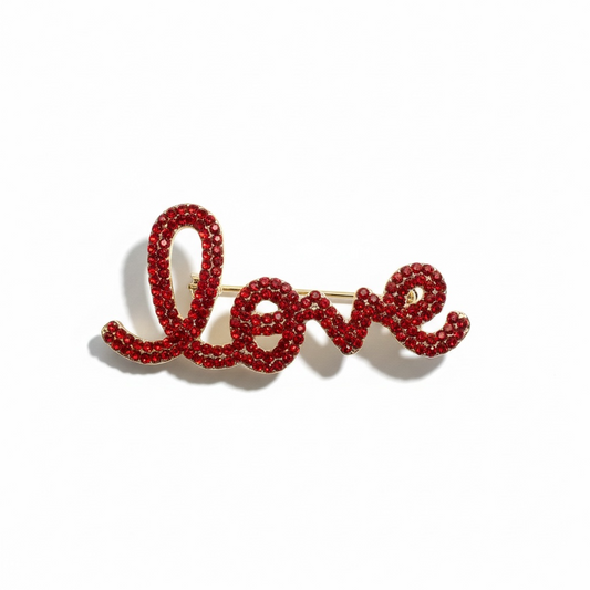 Love Script Brooch