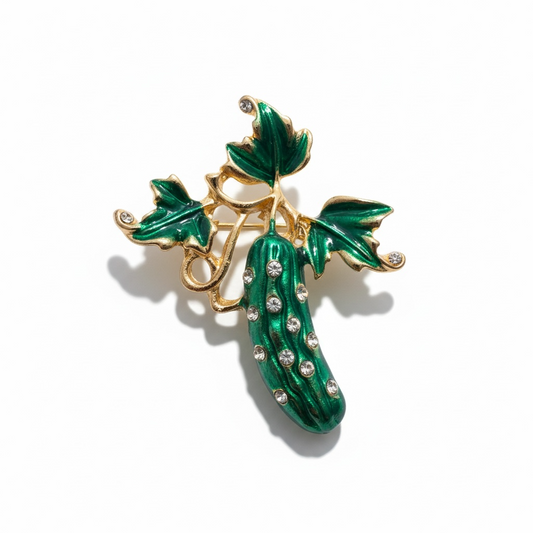 Flower Petal Rhinestone Brooch