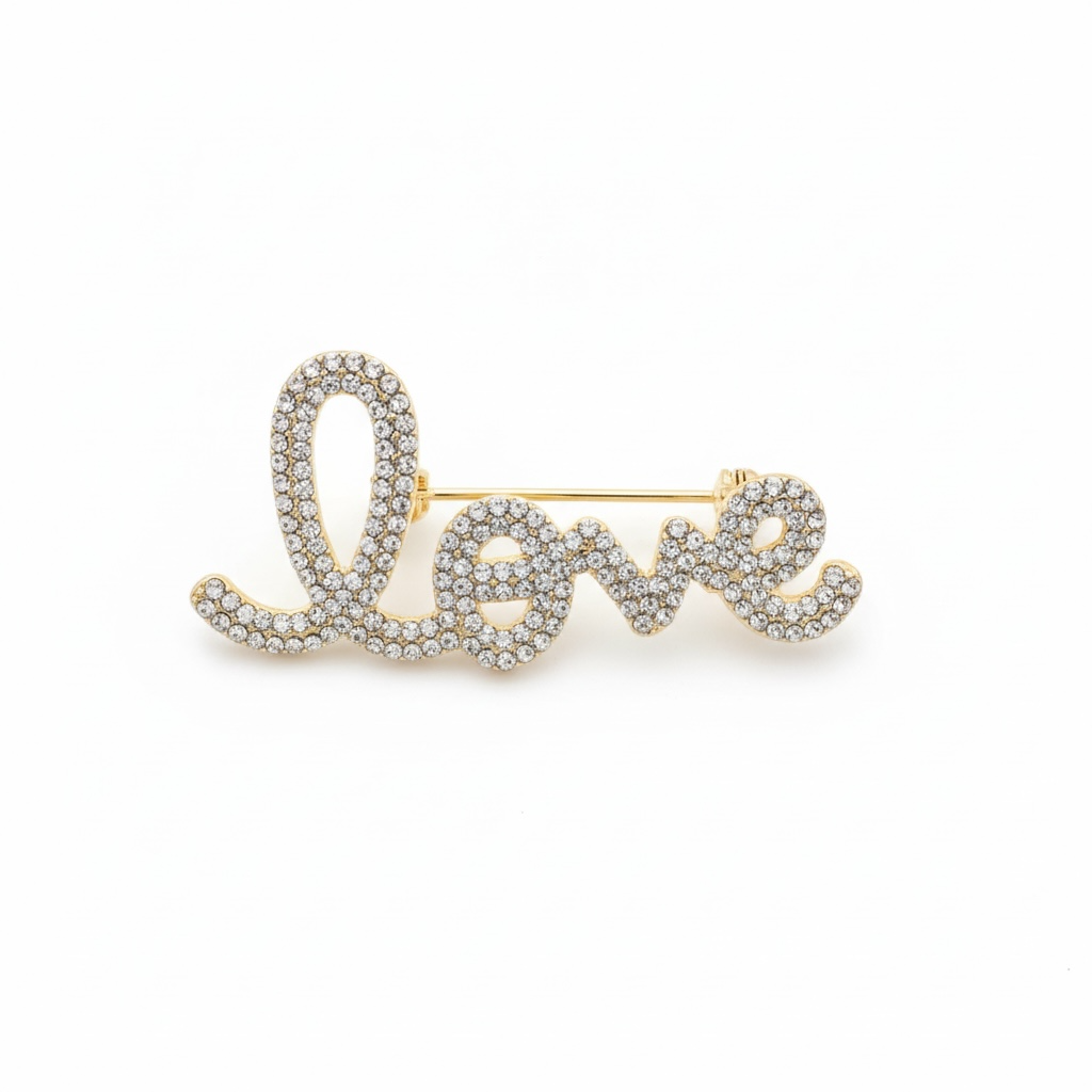Love Script Brooch
