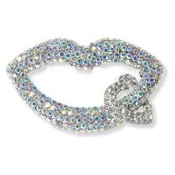 The Rhinestone Lip Brooch